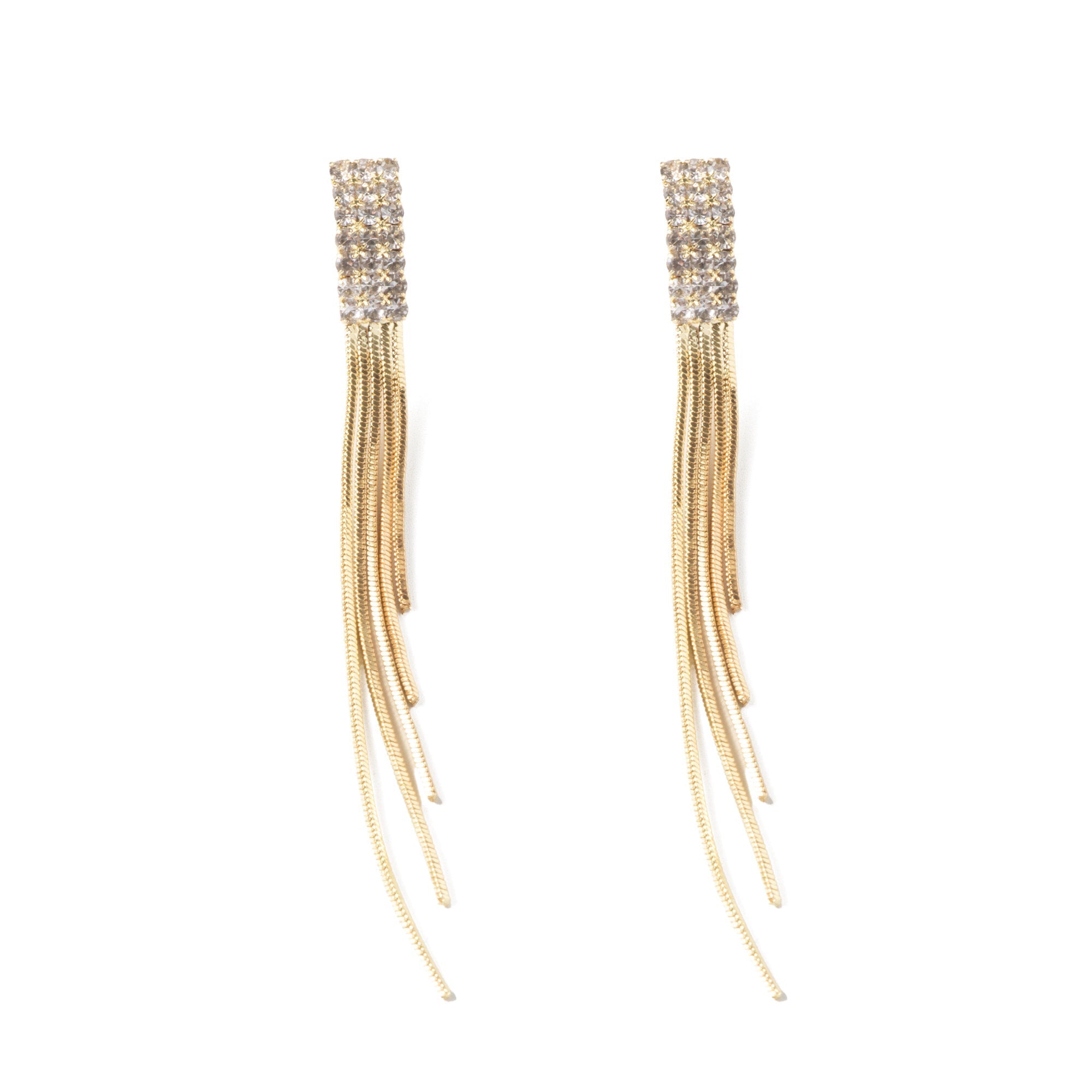 Aretes "Elegancia Luminosa" ✨: Cristales Largos y Deslumbrantes