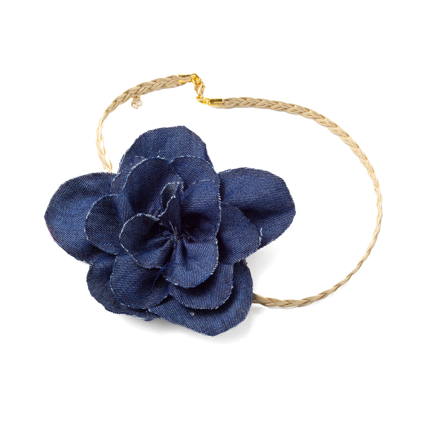Choker de Flor Mezclilla