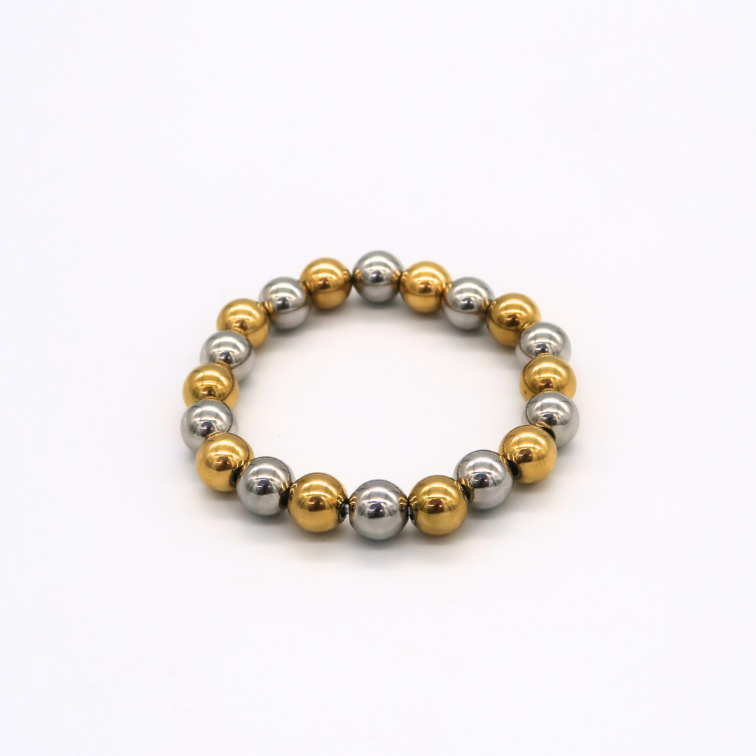 Pulsera de bolitas combinada