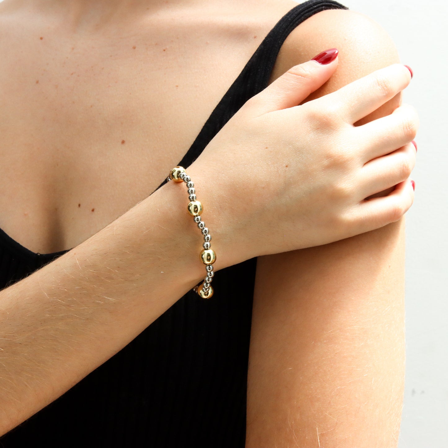 Pulsera Bolas Chicas Silver Gold