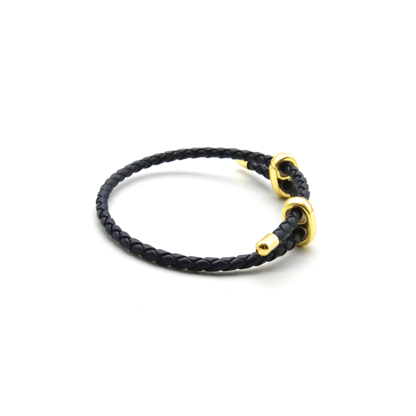 Pulsera Unisex de vinipiel tejido tipo vibora, ajustable