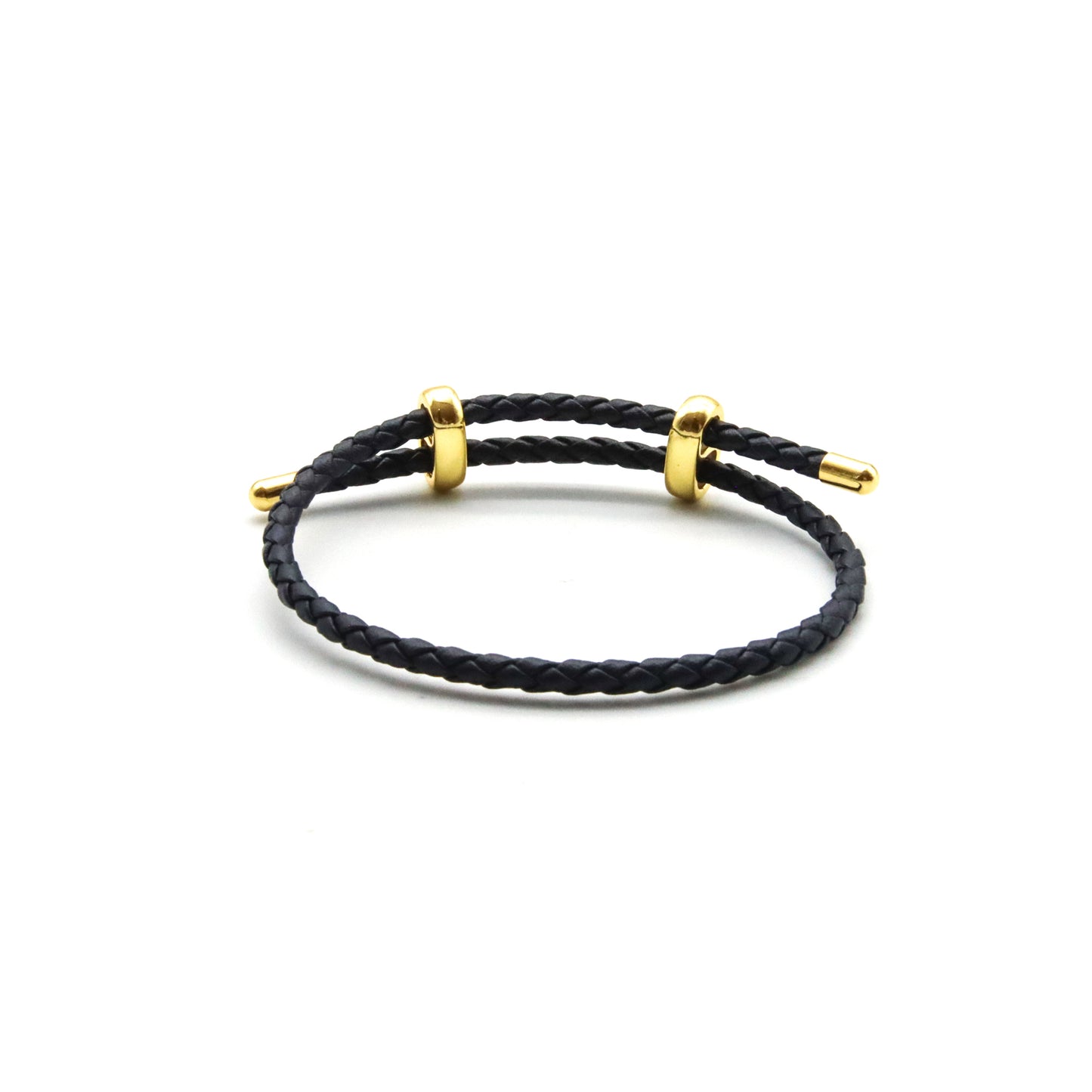 Pulsera Unisex de vinipiel tejido tipo vibora, ajustable