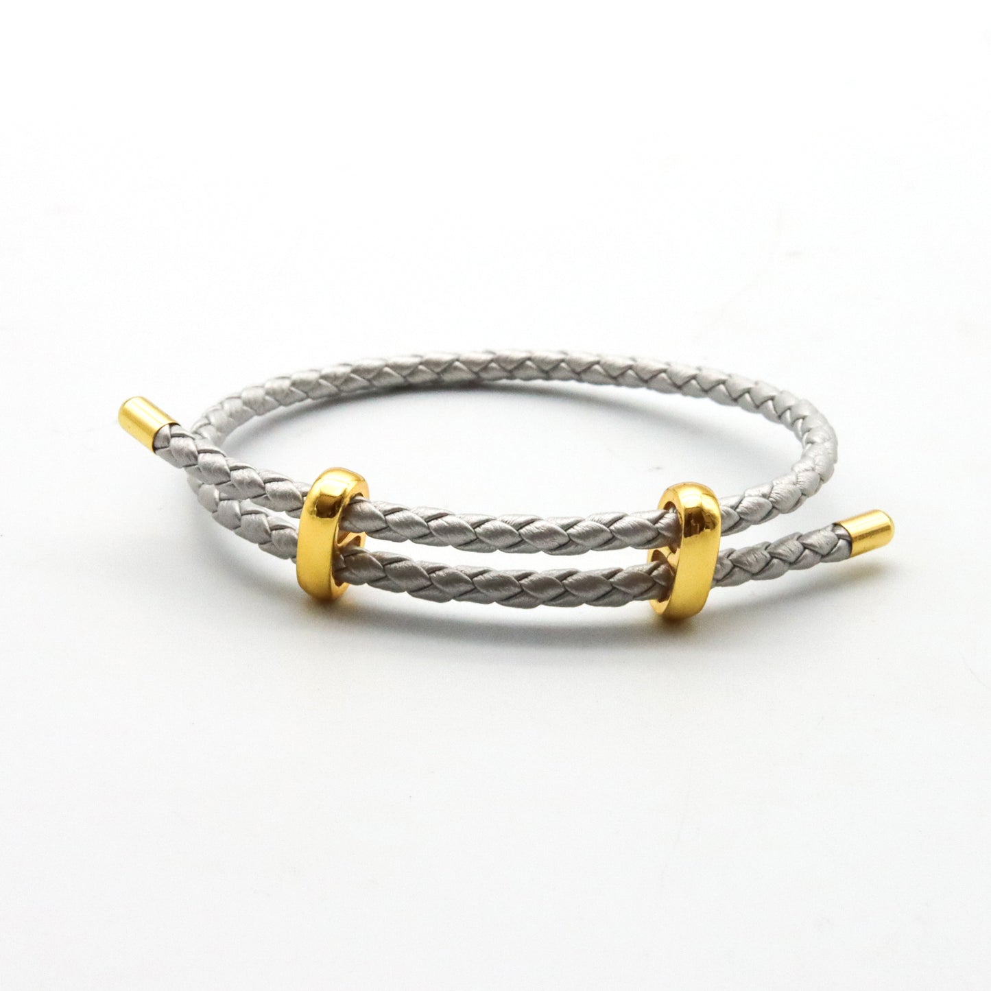Pulsera Unisex de vinipiel tejido tipo vibora, ajustable