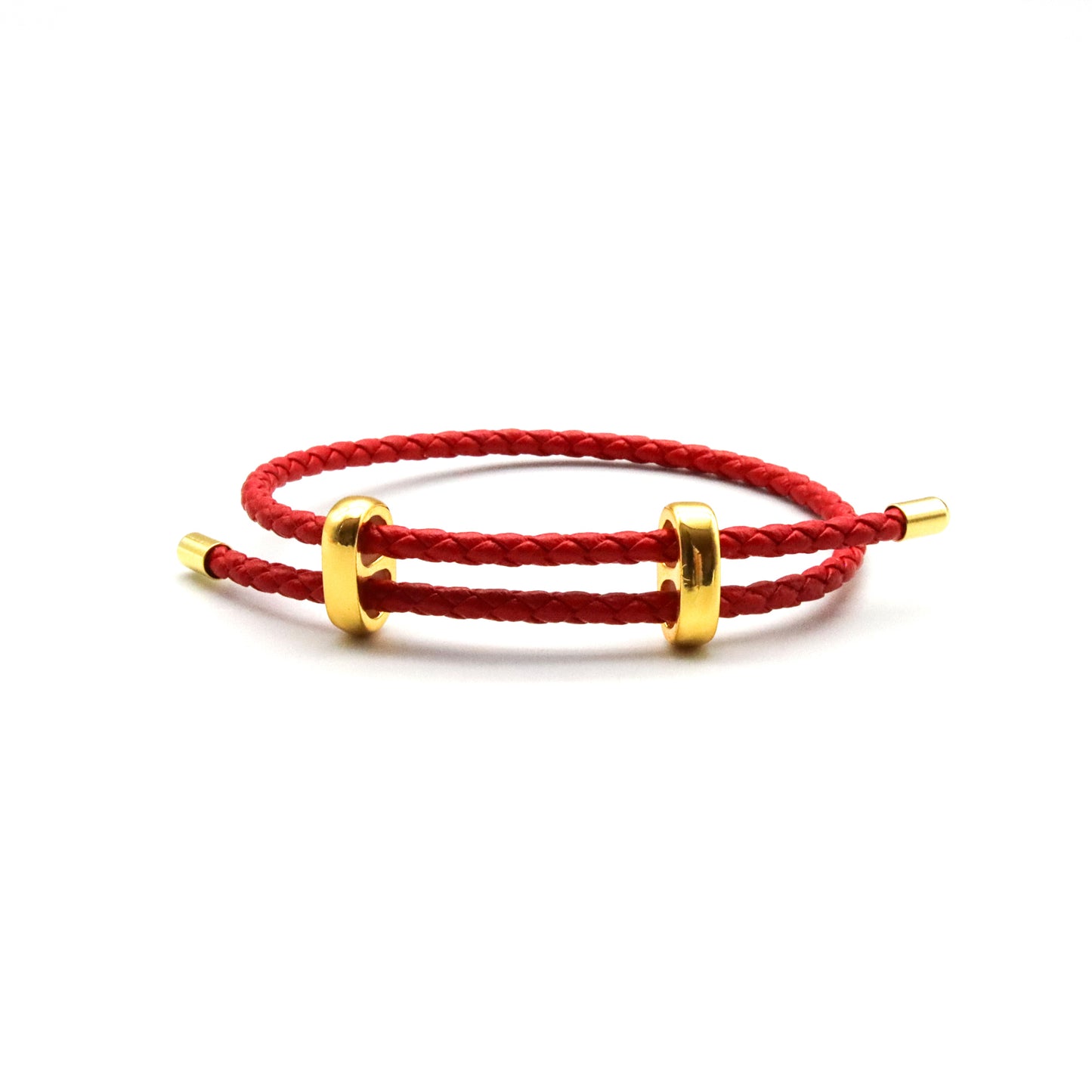 Pulsera Unisex de vinipiel tejido tipo vibora, ajustable