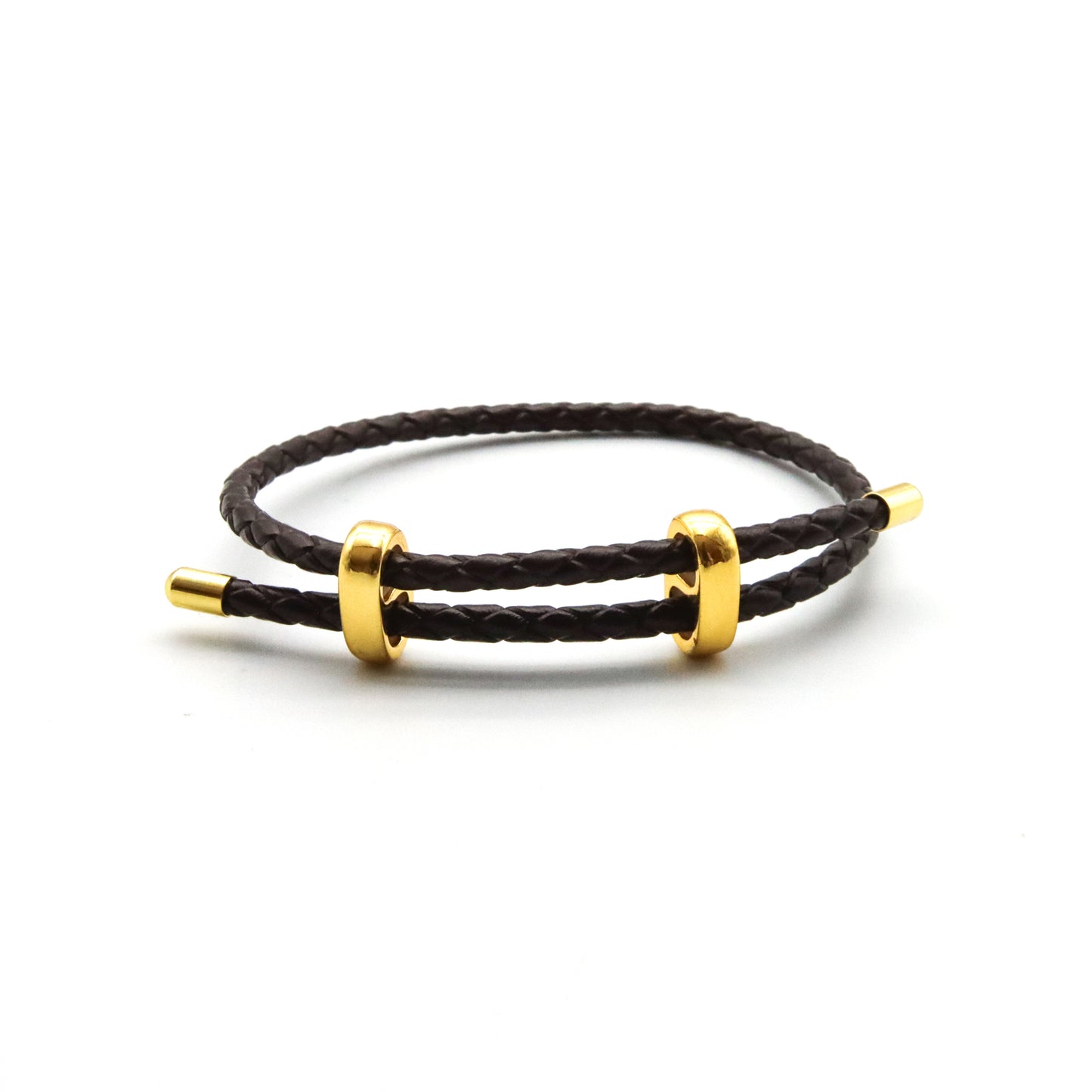 Pulsera Unisex de vinipiel tejido tipo vibora, ajustable