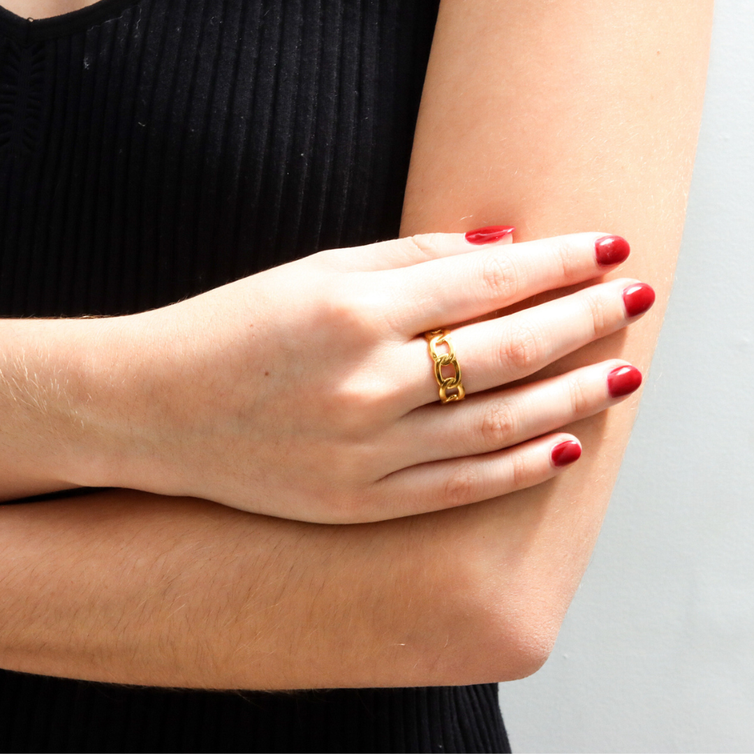 Anillo Eslabon Dorado
