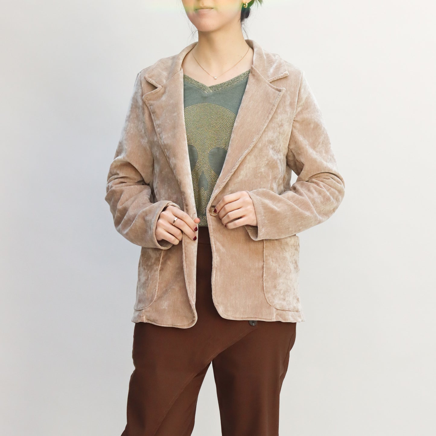 Blazer Micropana Beige