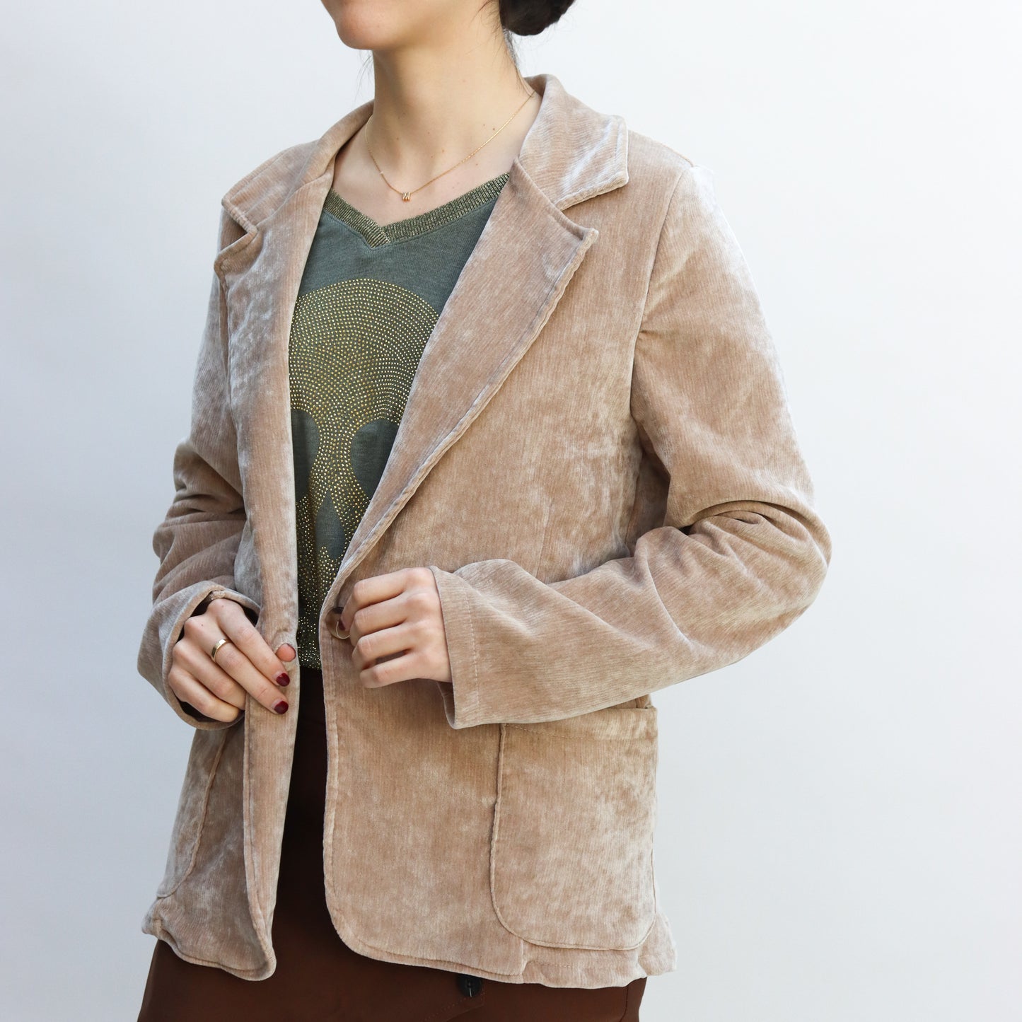 Blazer Micropana Beige