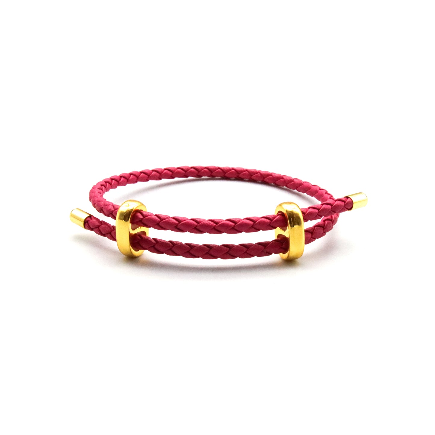 Pulsera Unisex de vinipiel tejido tipo vibora, ajustable