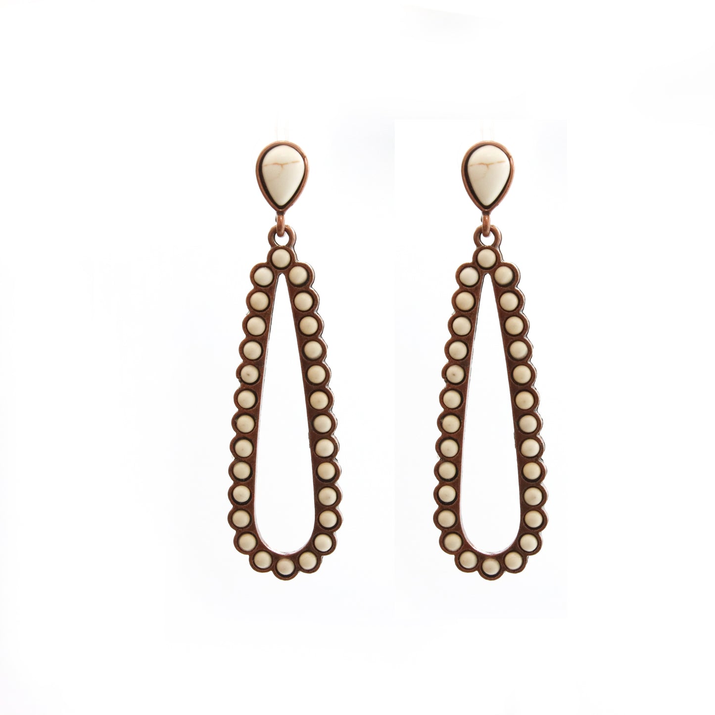 Aretes Cascada Turquesa en Diseño Filigrana