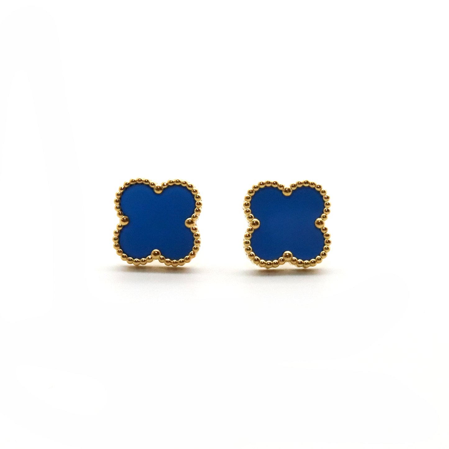 Set anillo, pulsera y arete Flor azul