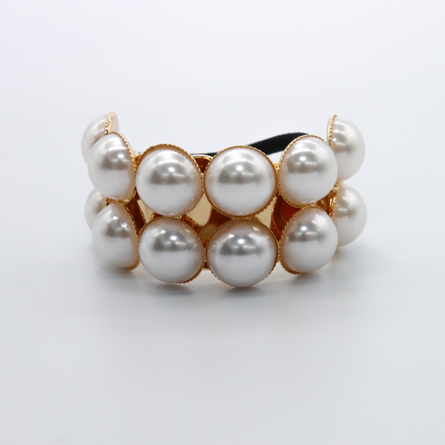 Hair Cuff White Pearls