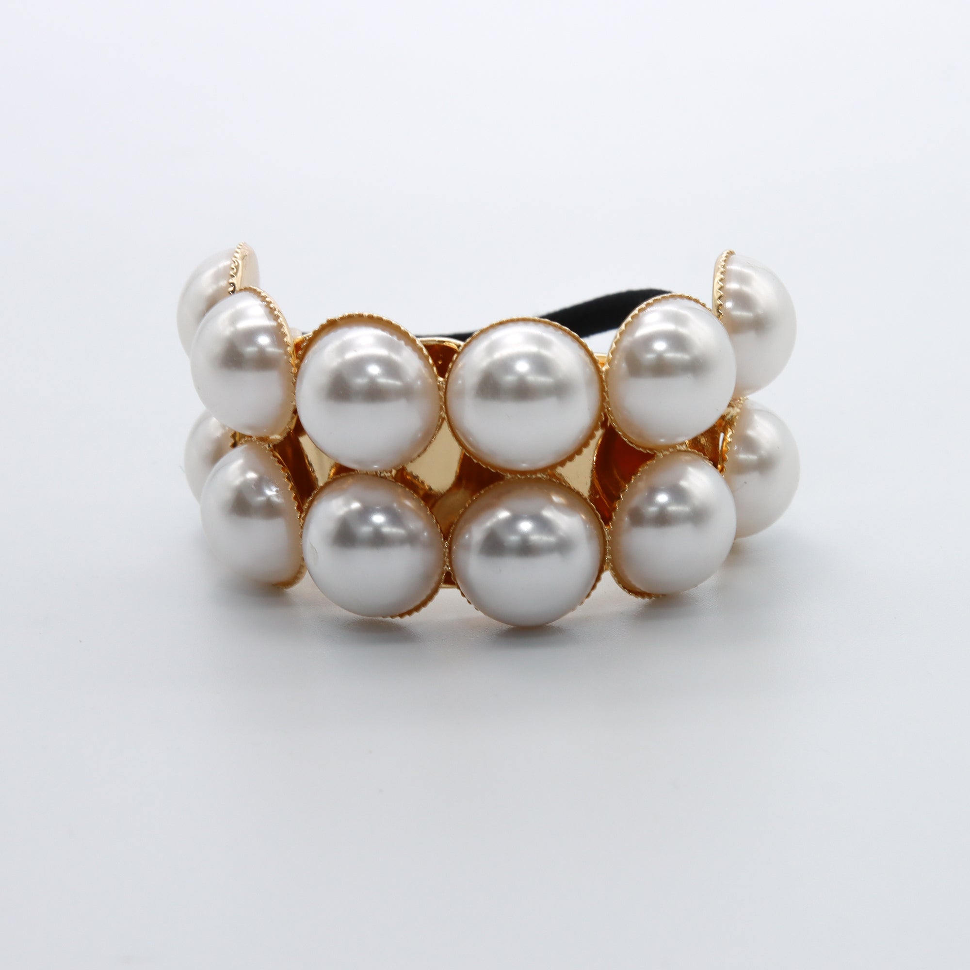 Hair Cuff White Pearls