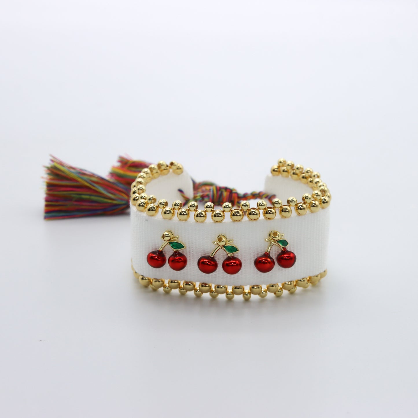 Pulsera Blanca con Cerezas