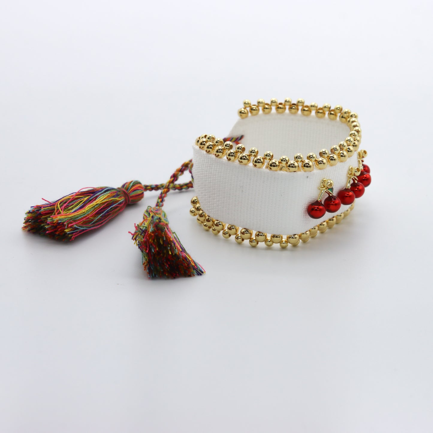 Pulsera Blanca con Cerezas