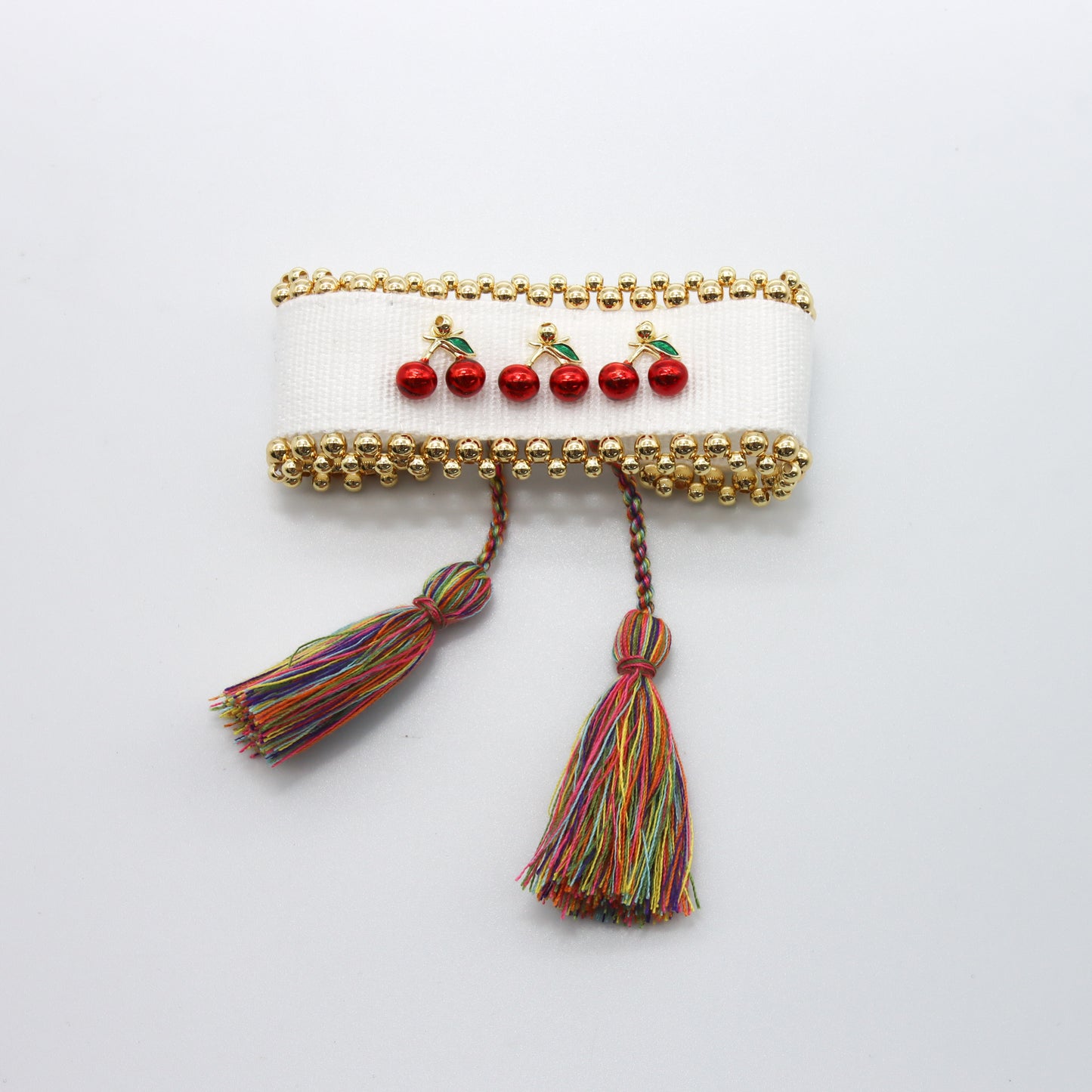 Pulsera Blanca con Cerezas