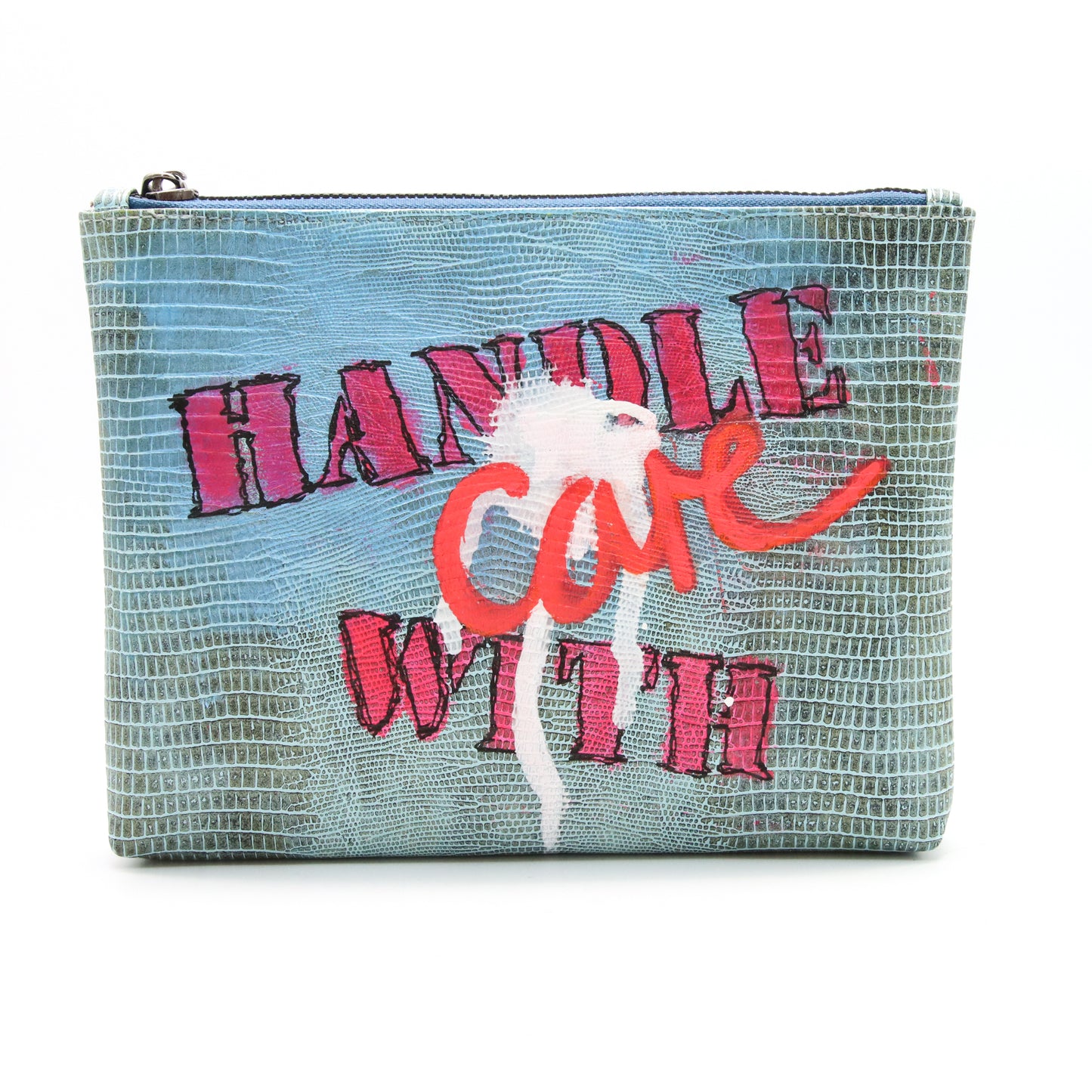 Bolsa Artistica tipo sobre "HANDLE WITH CARE"