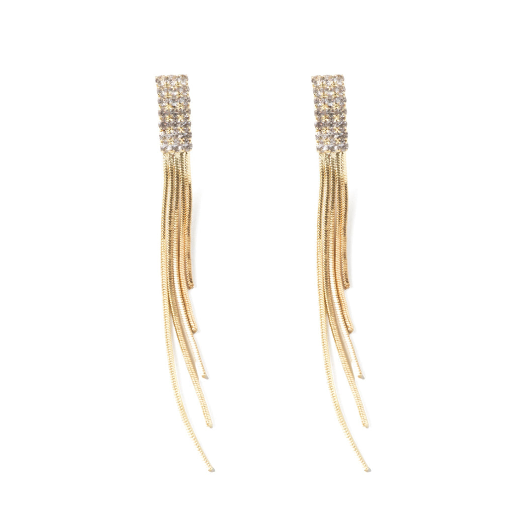Aretes "Elegancia Luminosa" ✨: Cristales Largos y Deslumbrantes