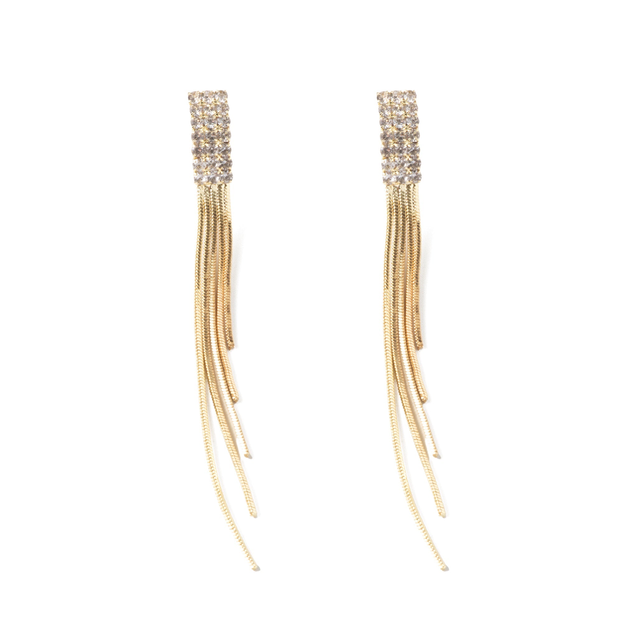 Aretes "Elegancia Luminosa" ✨: Cristales Largos y Deslumbrantes