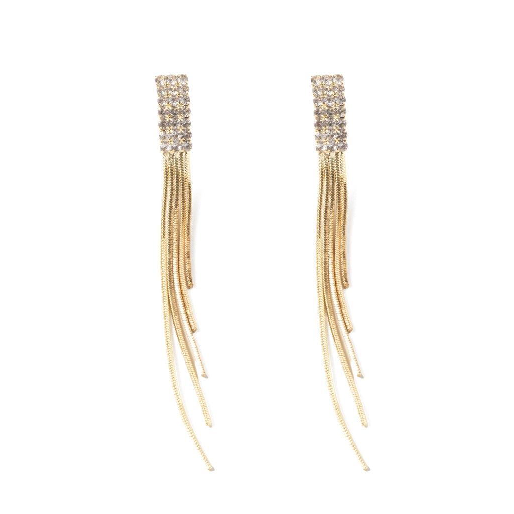 Aretes "Elegancia Luminosa" ✨: Cristales Largos y Deslumbrantes