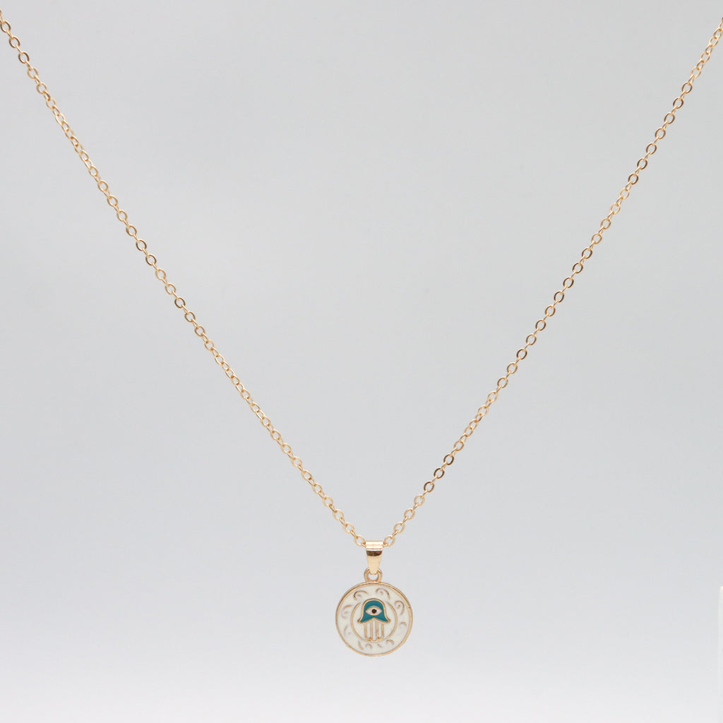 Collar Mano de Fátima Blanco