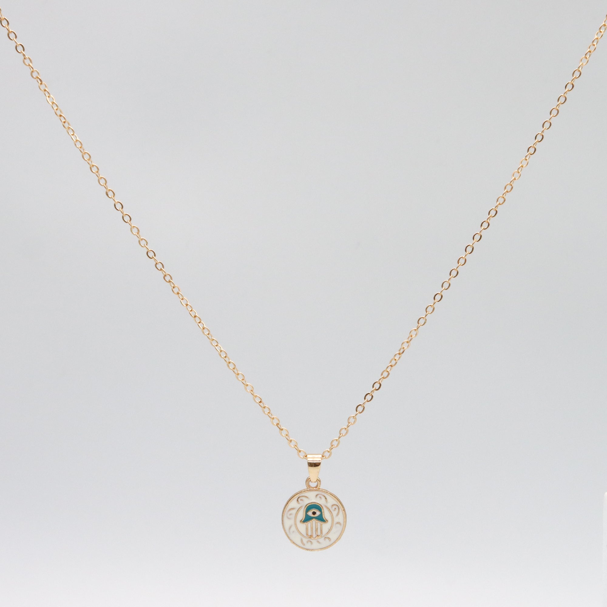 Collar Mano de Fátima Blanco