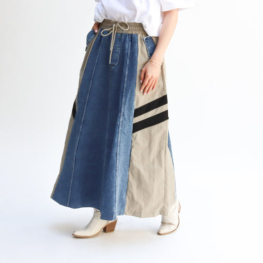 Falda Denim con Toques Impermeables