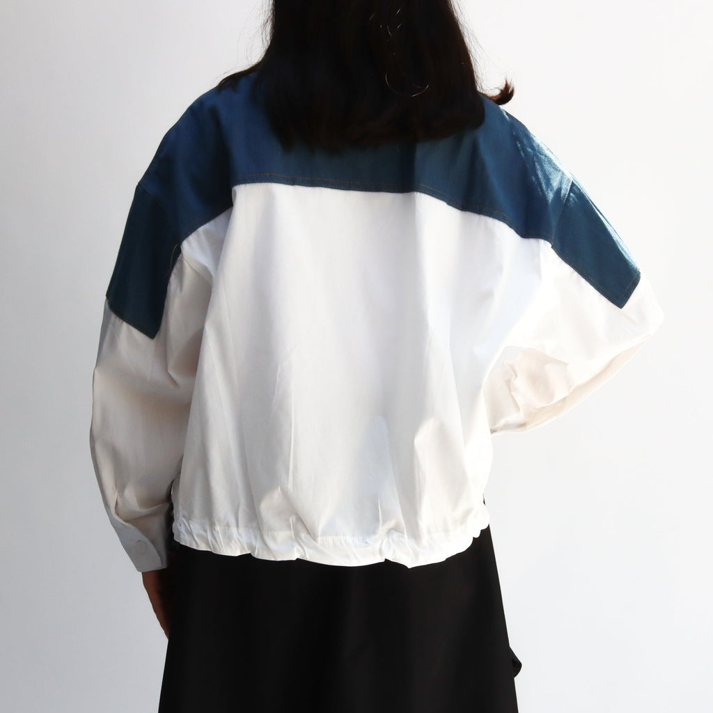 Blusa Vaquera Blanca con Denim