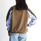 Blusa Café con Detalles en Azul