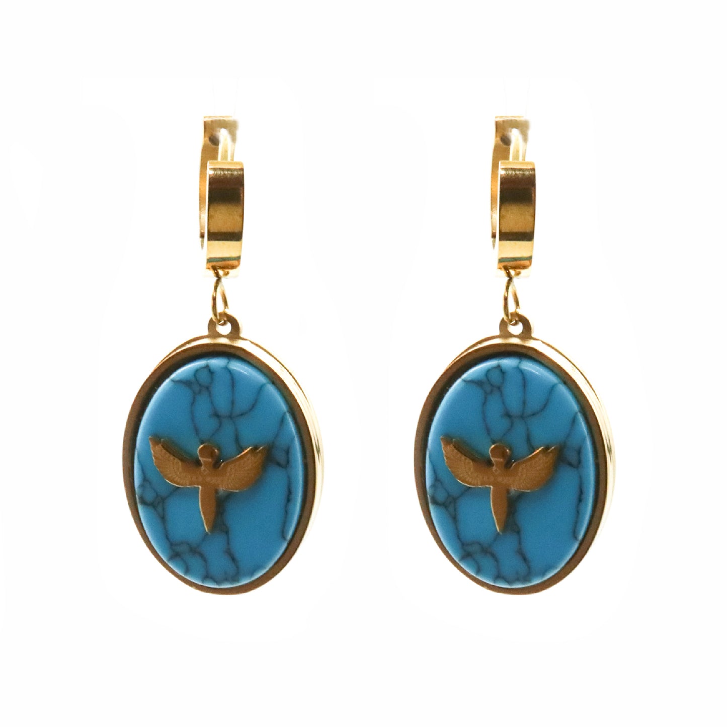 Set collar y aretes Piedra Turquesa
