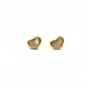 Set collar y aretes corazón blanco
