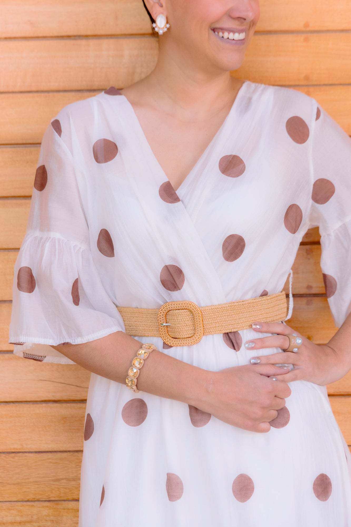 Vestido Blanco con lunares