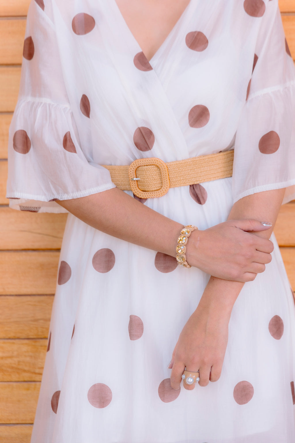 Vestido Blanco con lunares