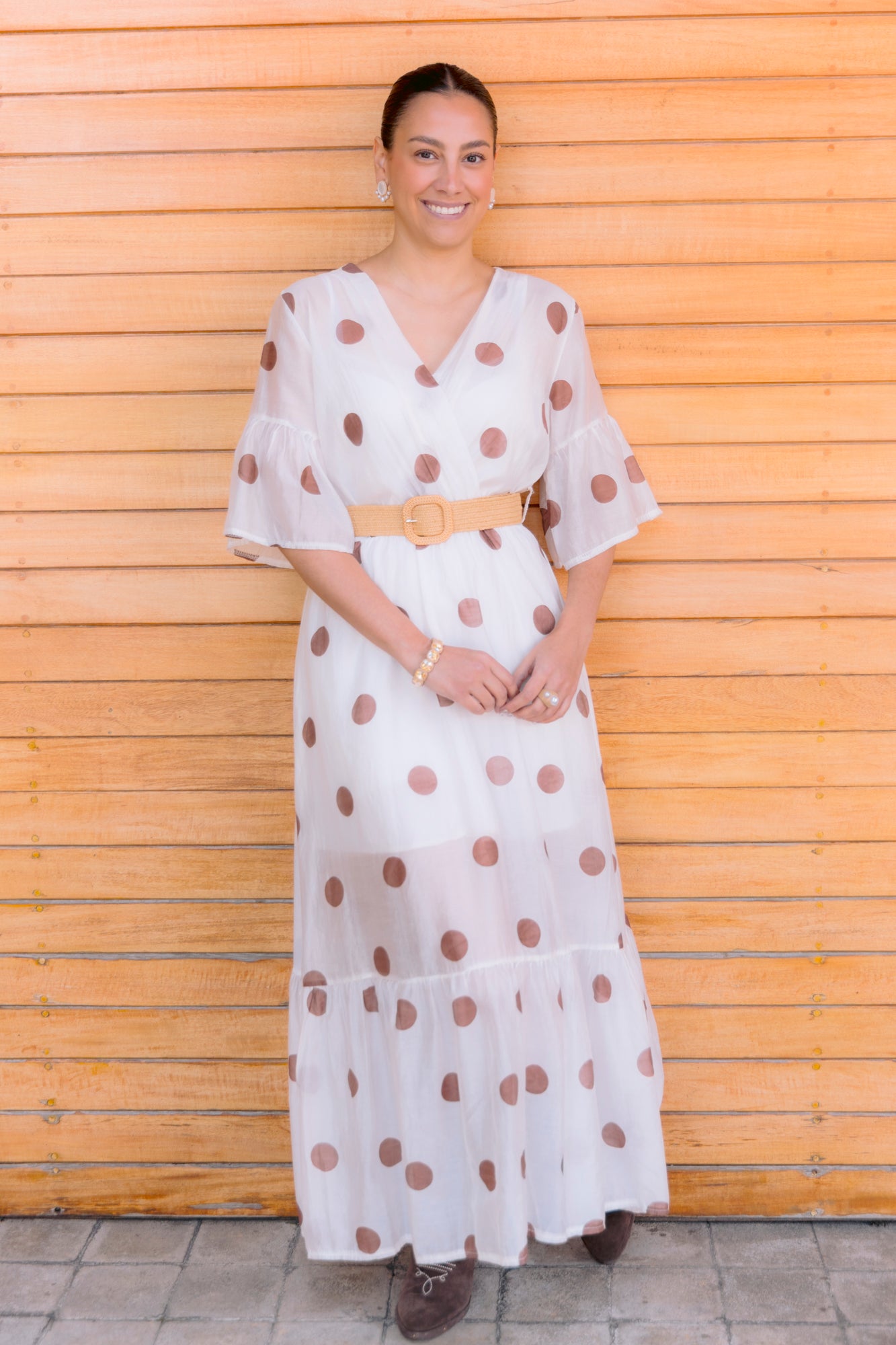 Vestido Blanco con lunares