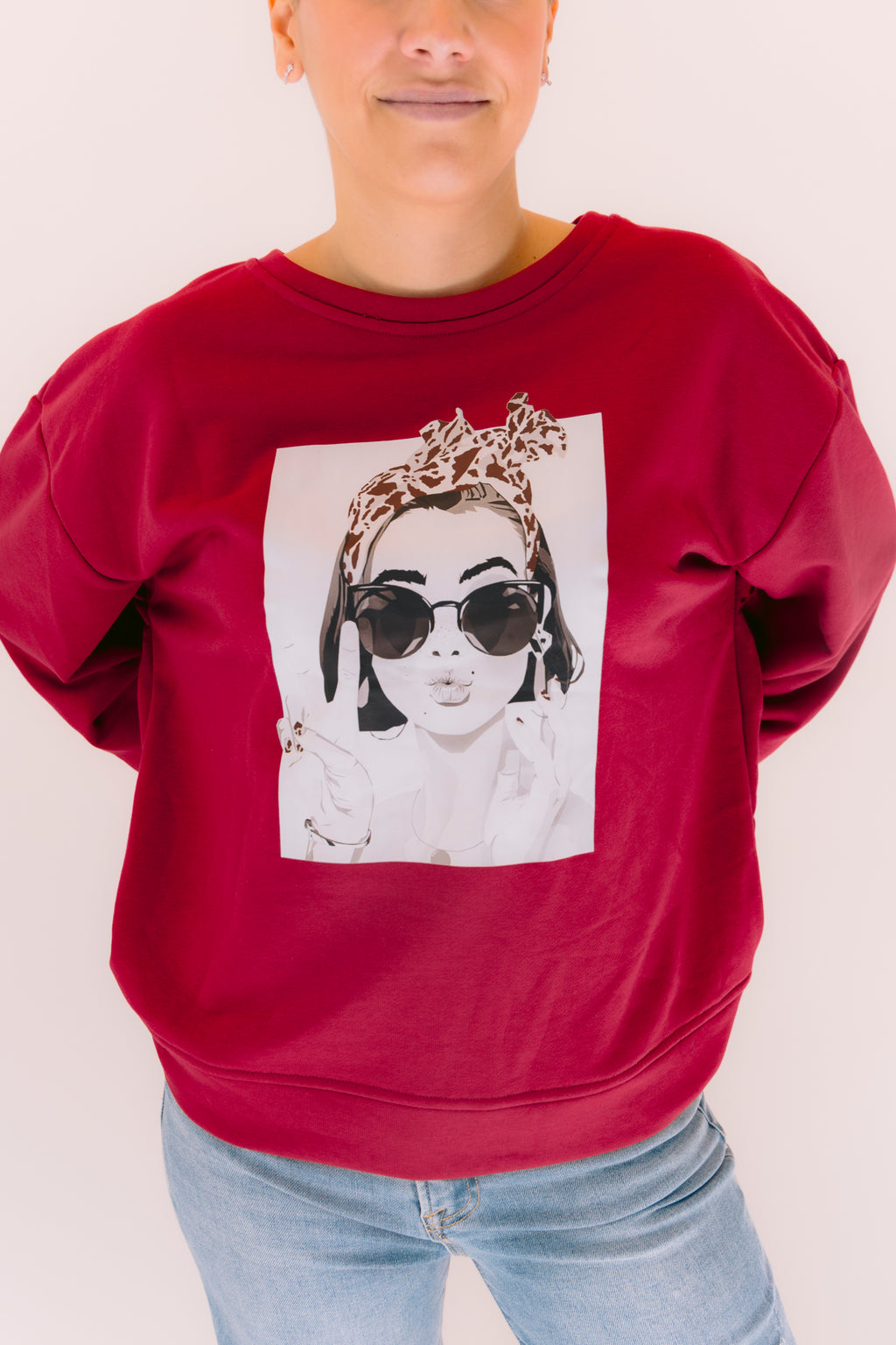 Sudadera Roja estampado