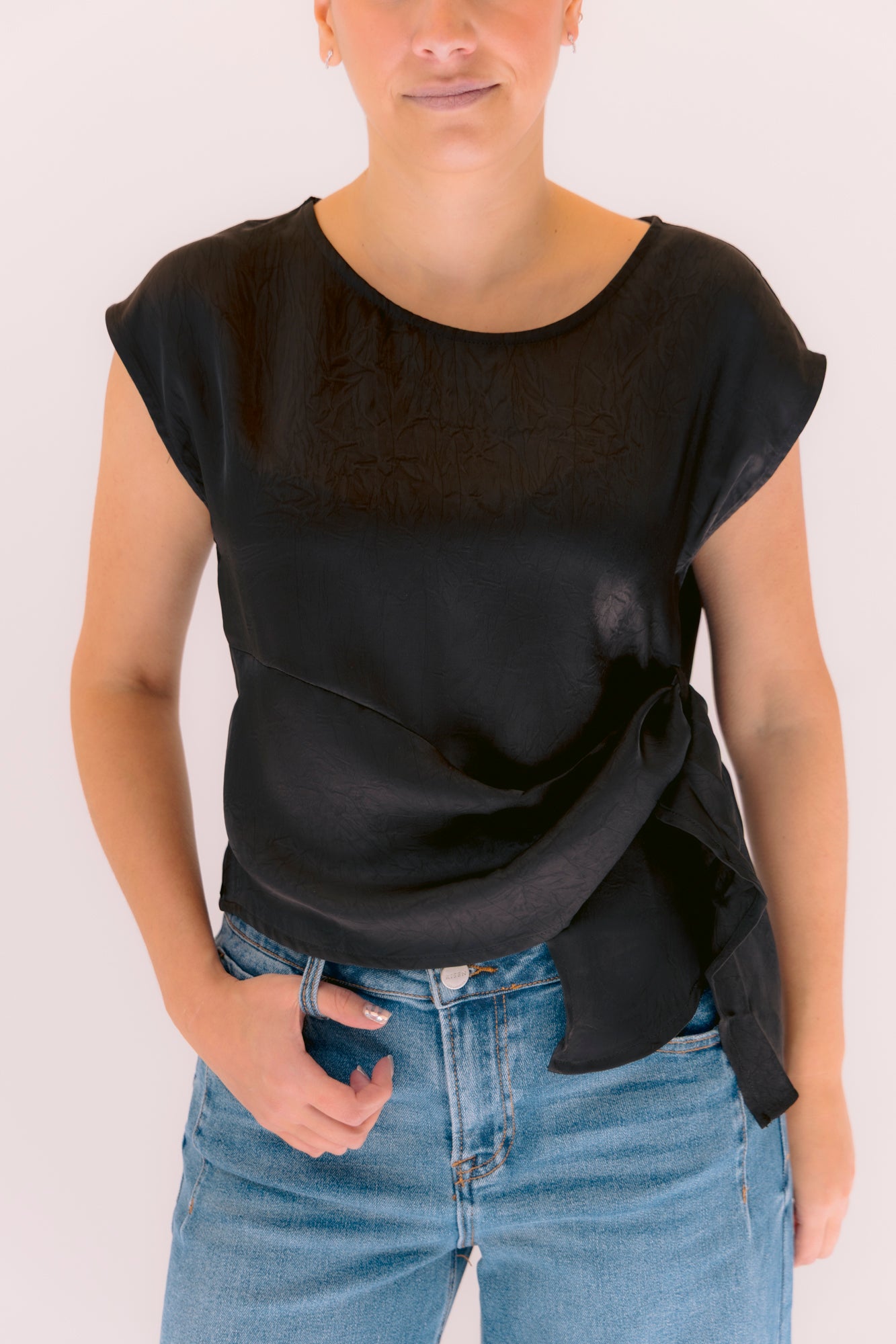 Blusa Satin Noir