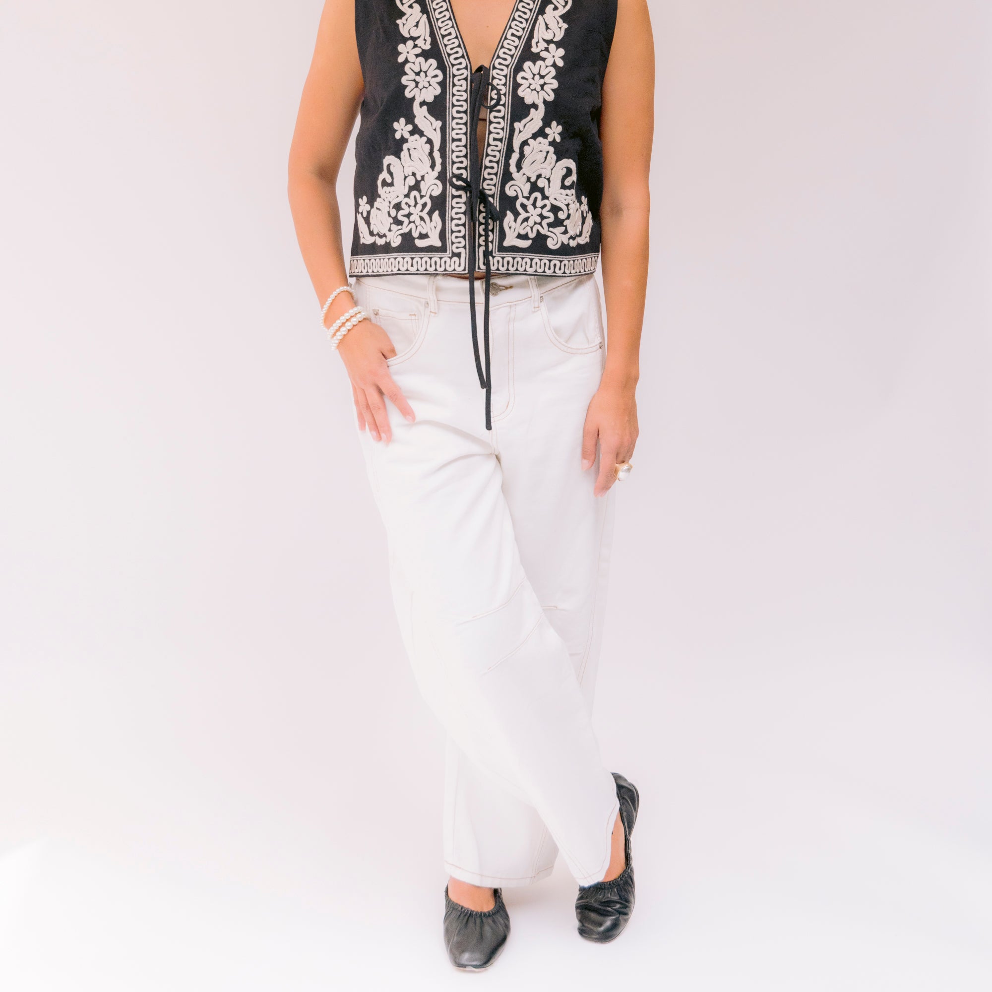 Jeans Blancos Oversize