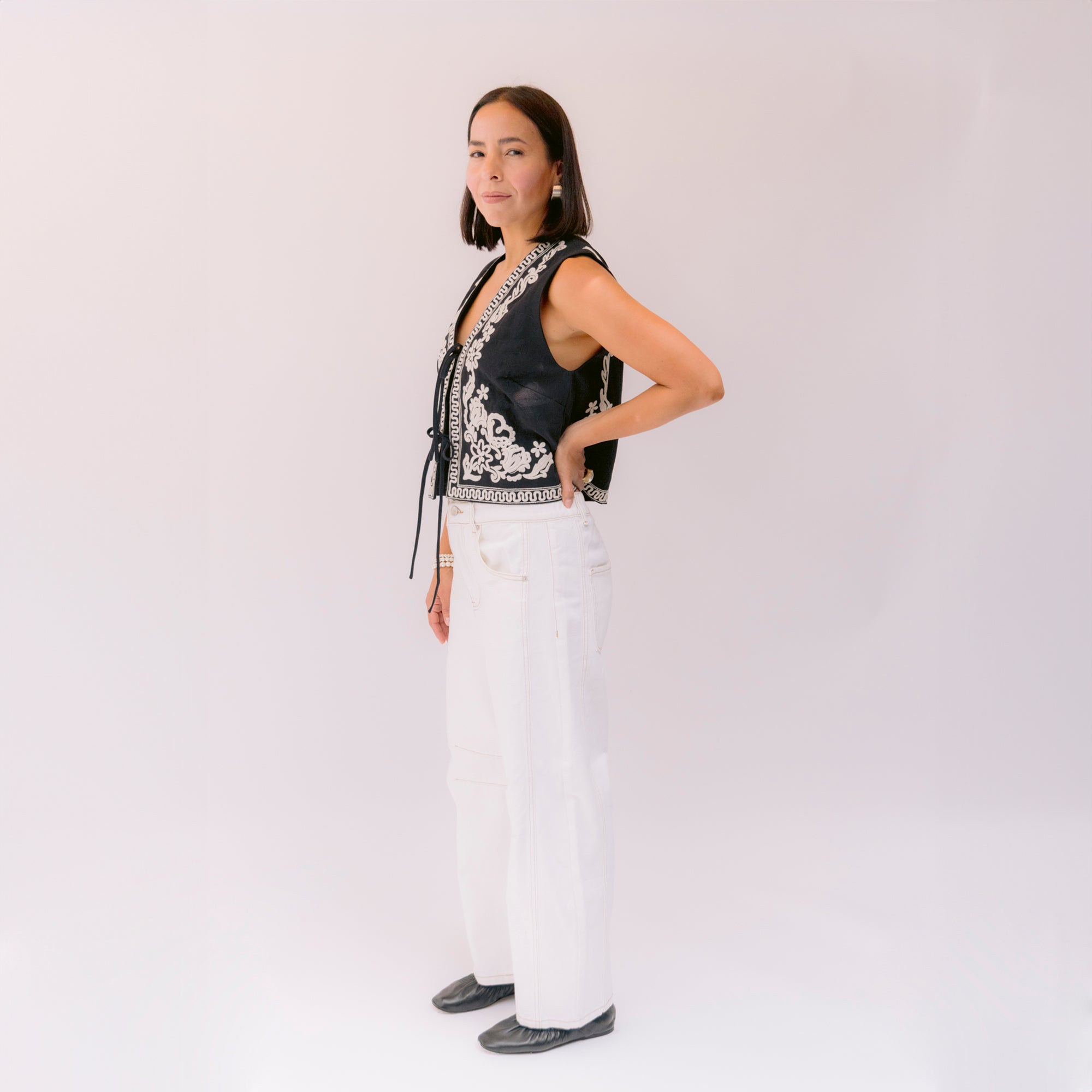 Jeans Blancos Oversize