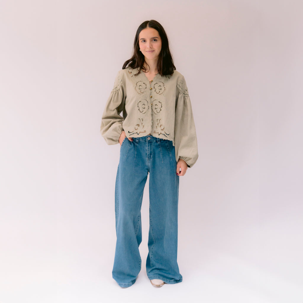 Jeans High Waist Acampanados