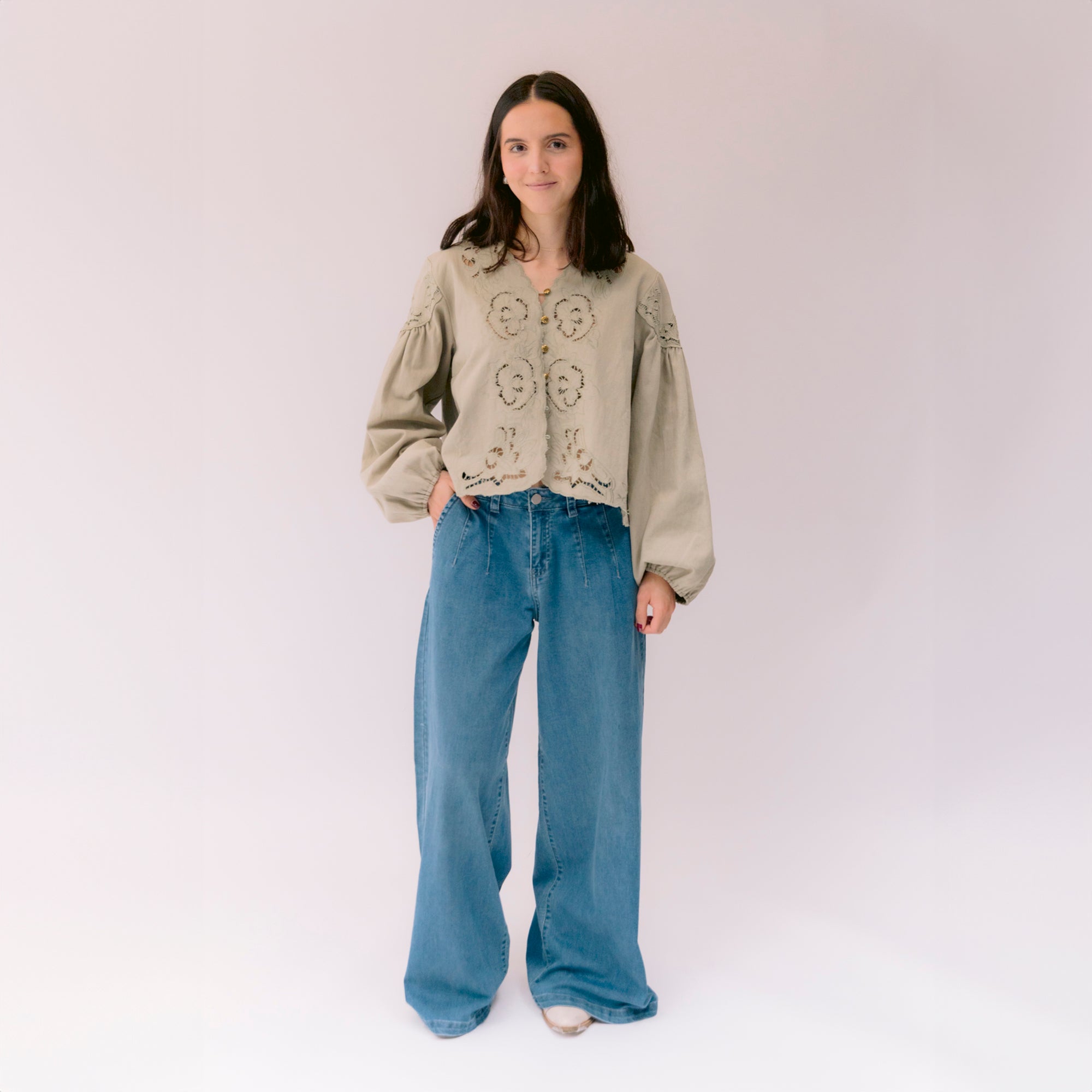 Jeans High Waist Acampanados