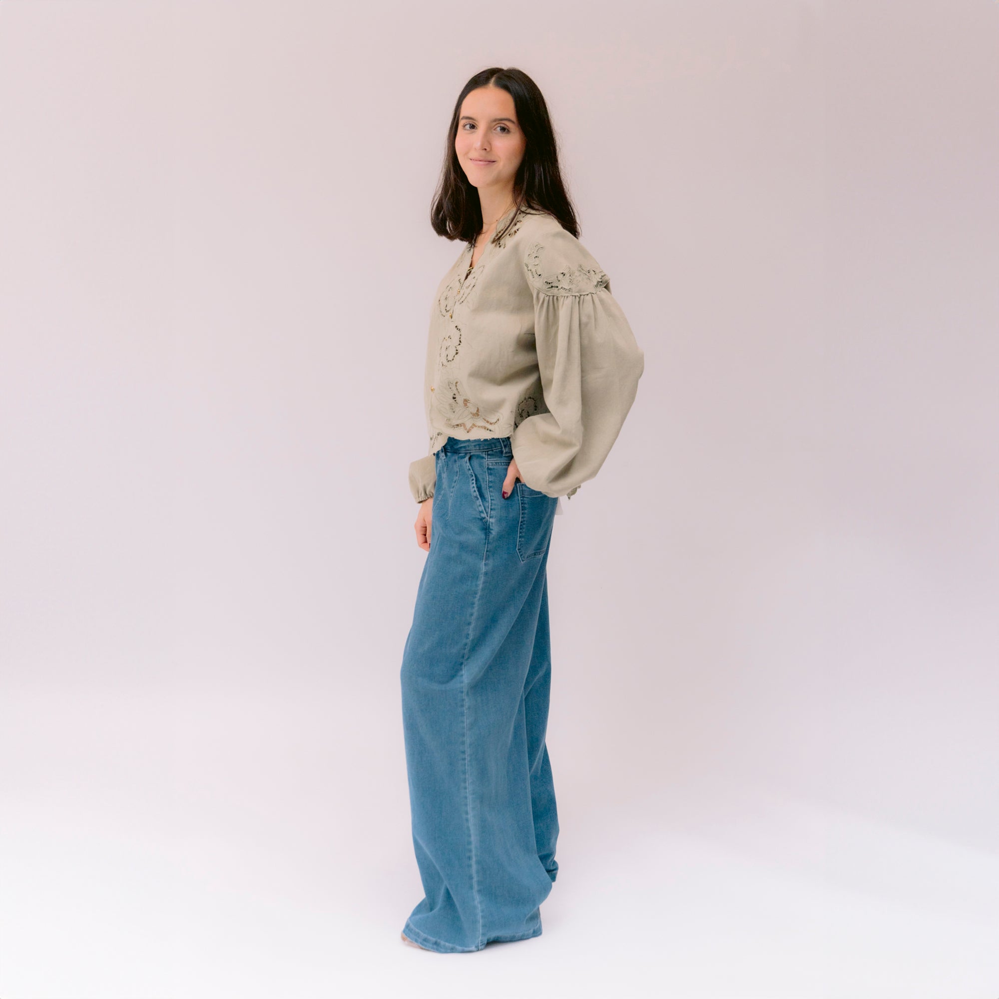 Jeans High Waist Acampanados