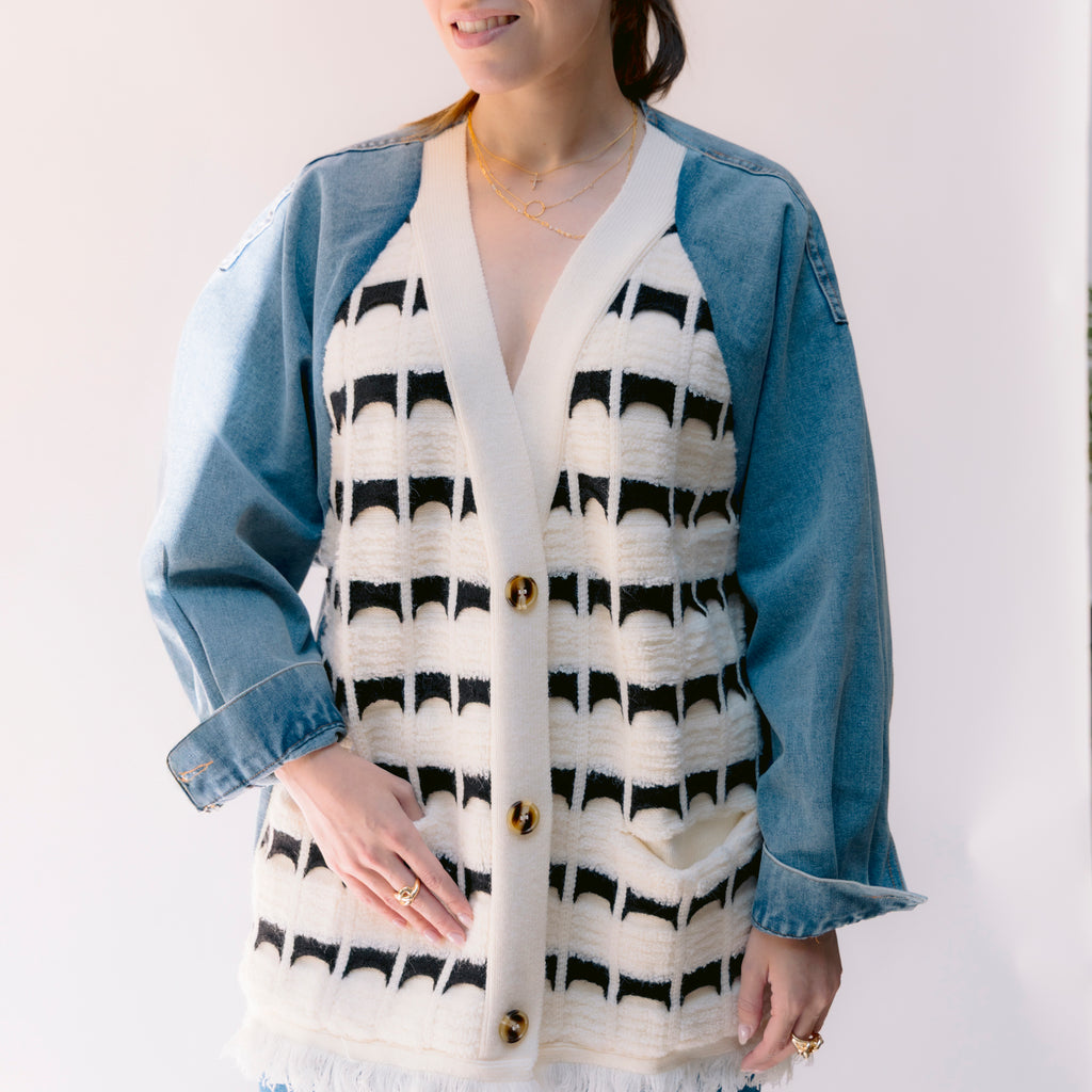 Cardigan Texturas Mix