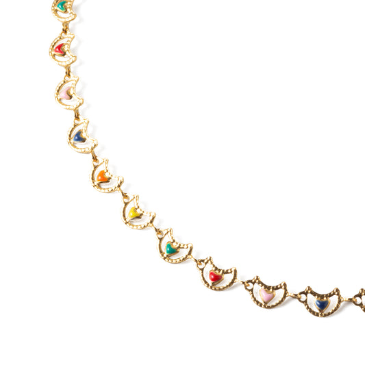 Collar "Lunitas Mágicas" 🌙🌈: Colores que Iluminan
