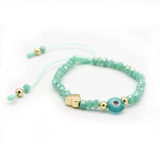 Pulsera de corazón y piedras