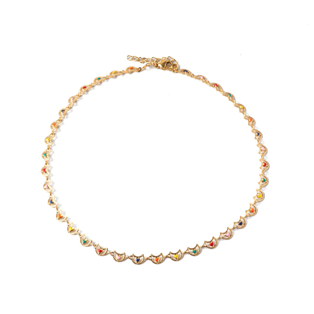 Collar "Lunitas Mágicas" 🌙🌈: Colores que Iluminan