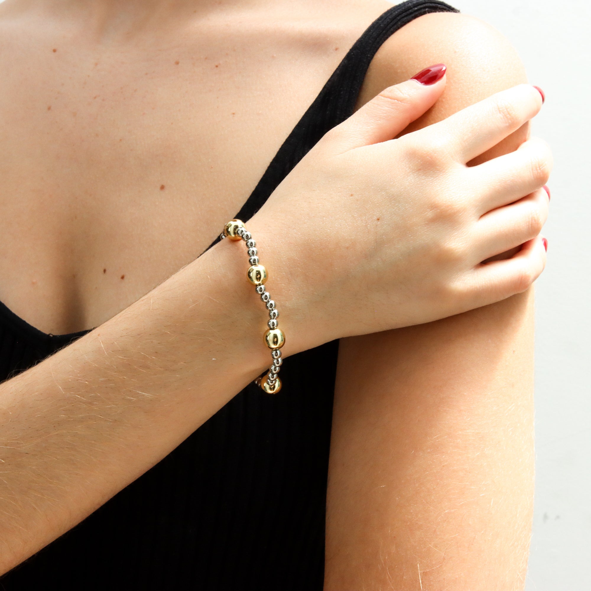 Pulsera Bolas Chicas Silver Gold