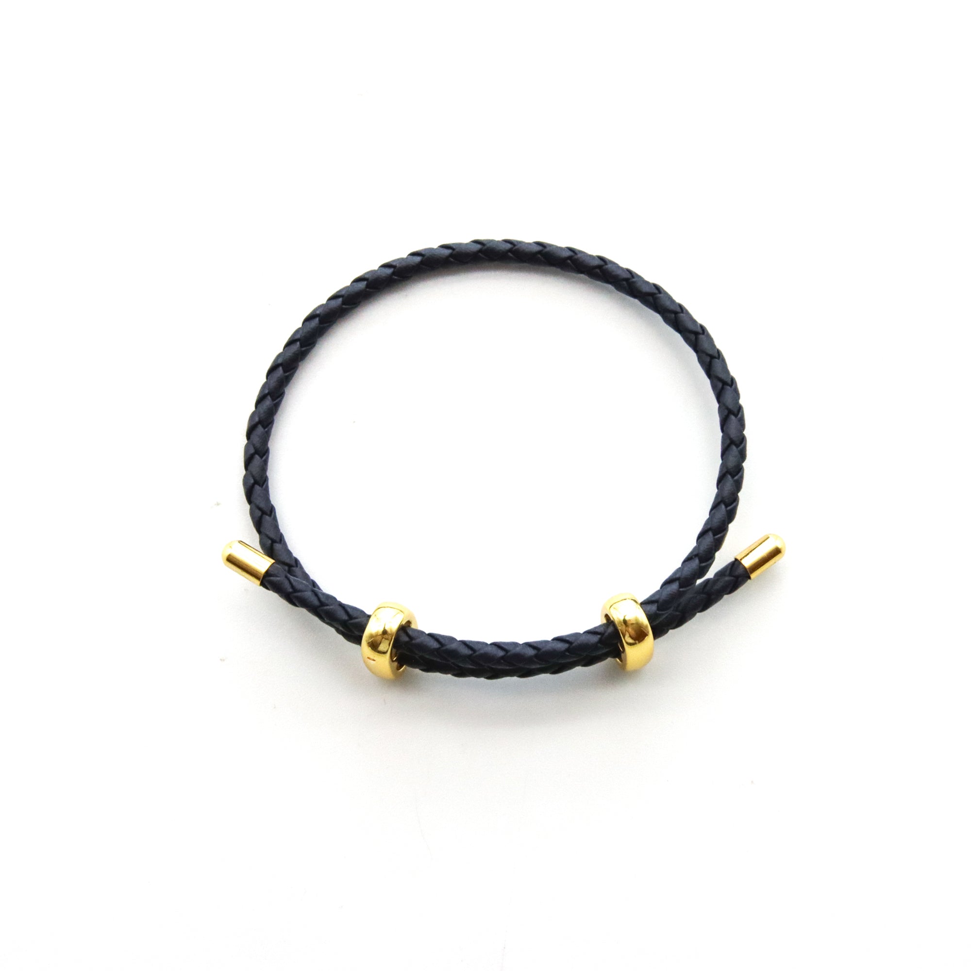 Pulsera Unisex de vinipiel tejido tipo vibora, ajustable