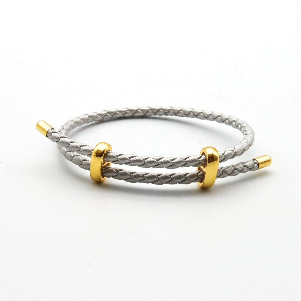 Pulsera Unisex de vinipiel tejido tipo vibora, ajustable