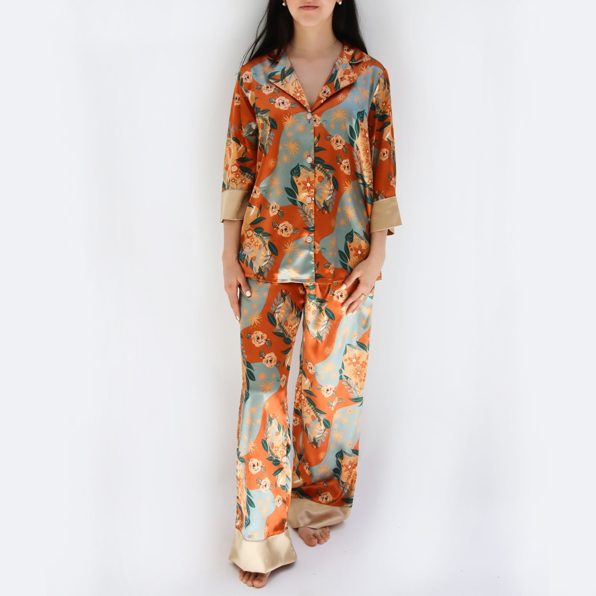 Pijamas Lula Lavanda Flores Ambar