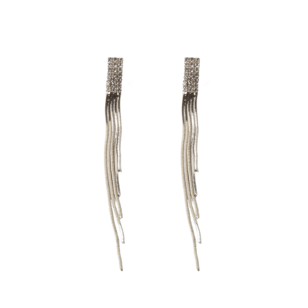 Aretes "Elegancia Luminosa" ✨: Cristales Largos y Deslumbrantes